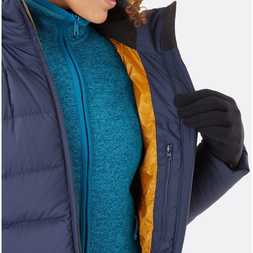 Rab Long Navy Puffer Coat - Picture 5 of 12